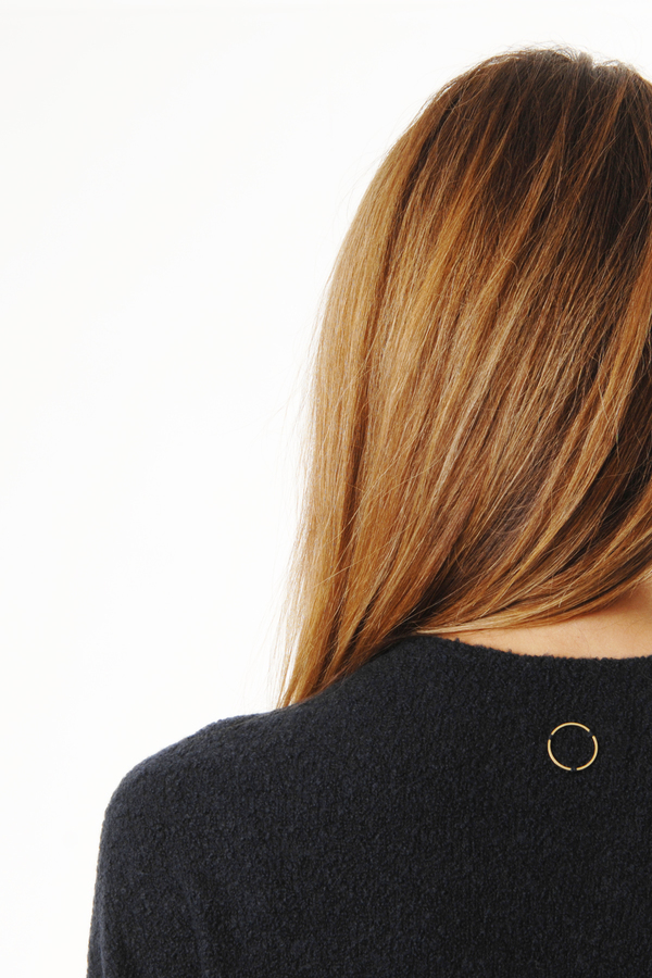 Oyuna Navy Boucle Cardigan With Oyuna Navy Boucle Cardigan With