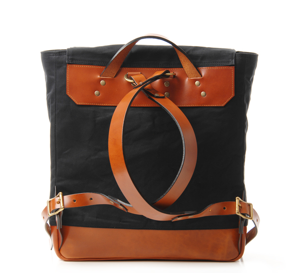Southern Field Industries Black and Tan San Francisco Rucksack Southern Field Industries Black and Tan San Francisco Rucksack