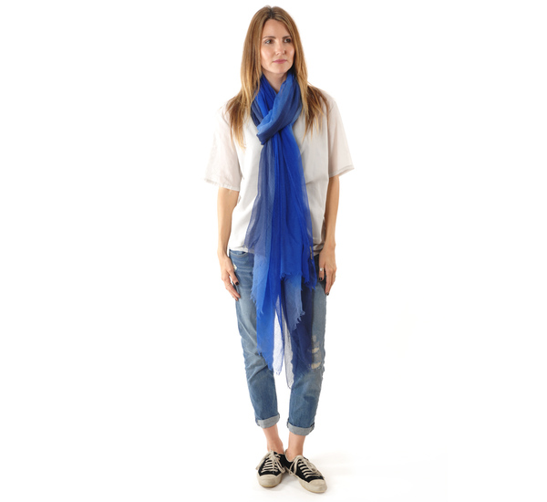 Oyuna Ulla Shawl In Sapphire Indigo Oyuna Ulla Shawl In Sapphire Indigo