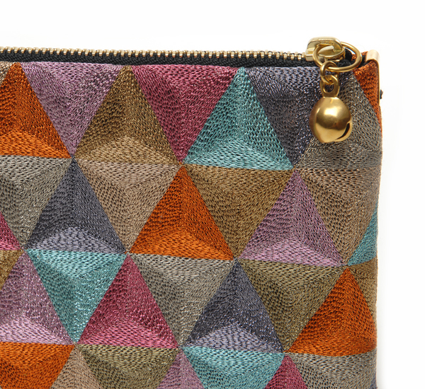 Anne Grand-Clément Rainbow Metallic Rosebud Pouch Anne Grand-Clément Rainbow Metallic Rosebud Pouch