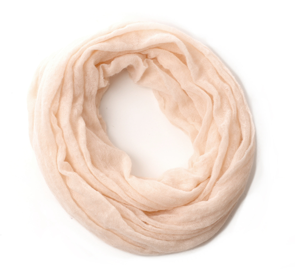 Warm Cream Cashmere Tube Scarf by Botto Giuseppe Warm Cream Cashmere Tube Scarf by Botto Giuseppe