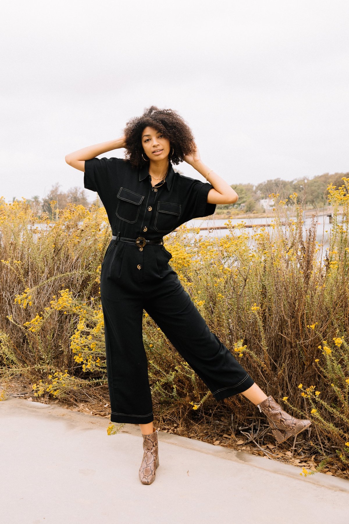 lush black jumpsuit