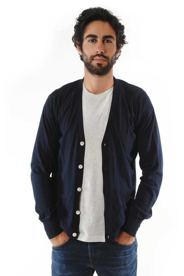 Men's FilMelange Deep Navy Dominic Cardigan Men's FilMelange Deep Navy Dominic Cardigan