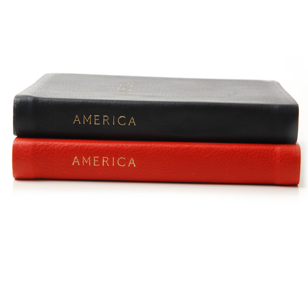 Hayden Leather Navy America Atlas Book Hayden Leather Navy America Atlas Book