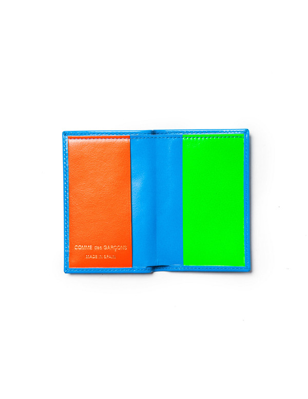 Comme des Garçons Super Fluo Card Wallet - Blue Comme des Garçons Super Fluo Card Wallet - Blue