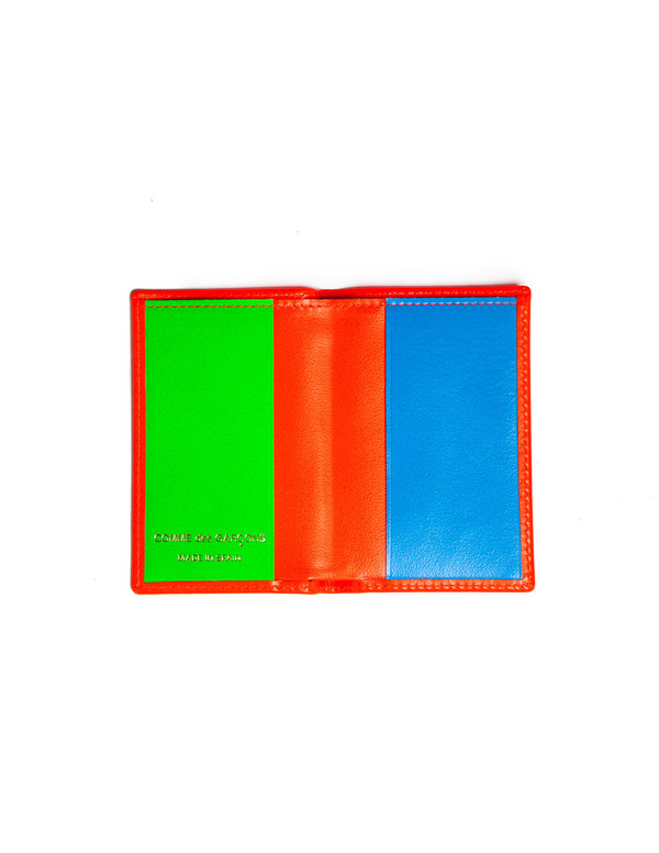 Comme des Garcons Super Fluo Card Wallet - Orange Comme des Garcons Super Fluo Card Wallet - Orange