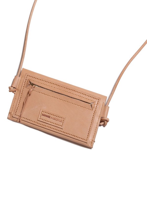 Minnie + George Cross Body Wallet in Veg Tan Minnie + George Cross Body Wallet in Veg Tan