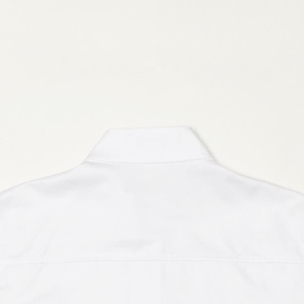 Shelby Steiner White Mandarin Collar Shirt Shelby Steiner White Mandarin Collar Shirt