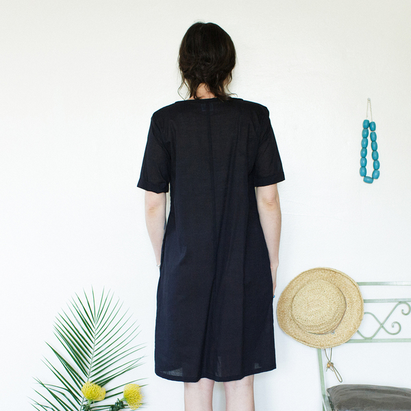 Me & Arrow Tall Dress - Lightweight Cotton Black Me & Arrow Tall Dress - Lightweight Cotton Black