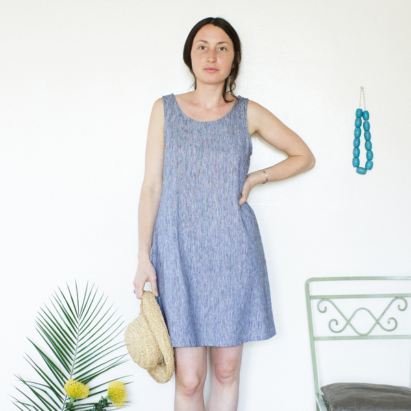 Me & Arrow Basic Tank Dress - Black Bark Stripe Me & Arrow Basic Tank Dress - Black Bark Stripe
