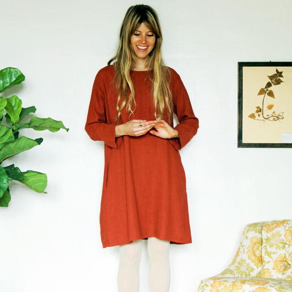 Unknown LS Basic Dress<br>Rustic Red Unknown LS Basic Dress<br>Rustic Red