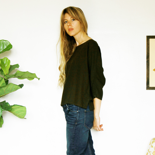 Unknown Dolman 3/4 Sleeve Top<br>Dark Olive Unknown Dolman 3/4 Sleeve Top<br>Dark Olive