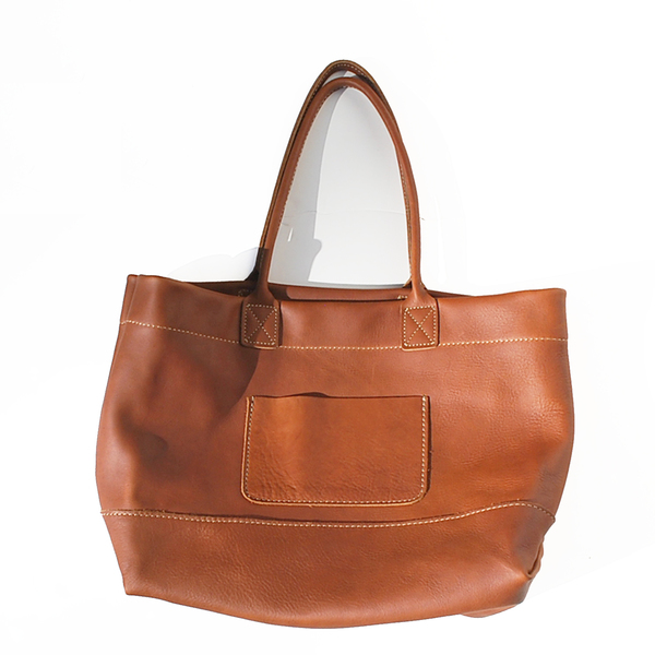 Unknown Leather Tote<br>Oiled Leather Brown<BR>UNISEX Unknown Leather Tote<br>Oiled Leather Brown<BR>UNISEX