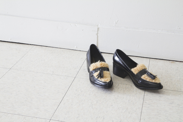 Intentionally Blank SMARTY loafer in tan faux fur Intentionally Blank SMARTY loafer in tan faux fur