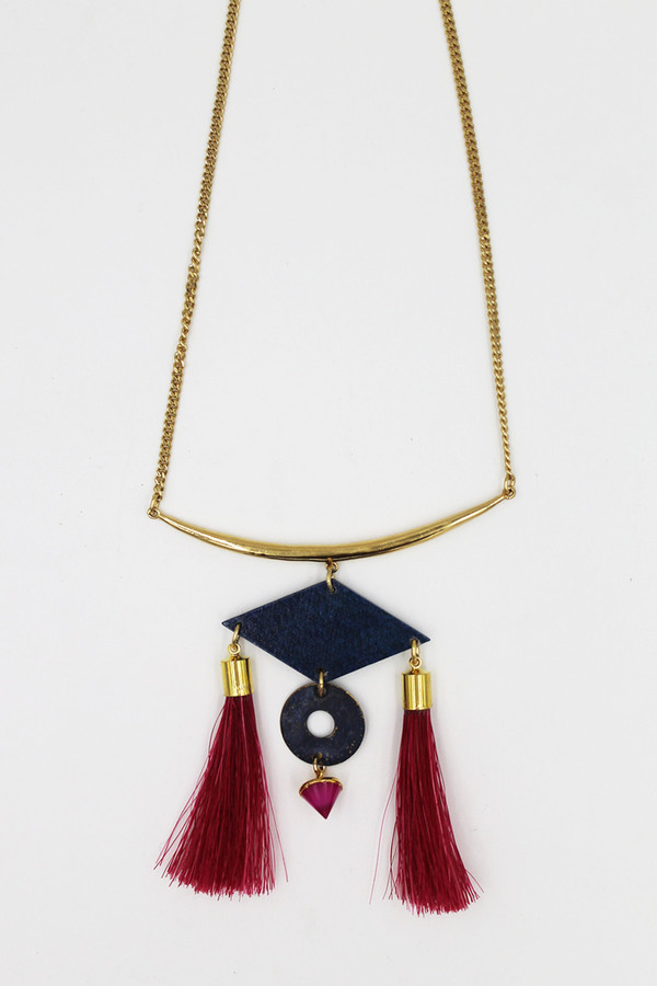 Sheila B Pink Horsehair Necklace Sheila B Pink Horsehair Necklace