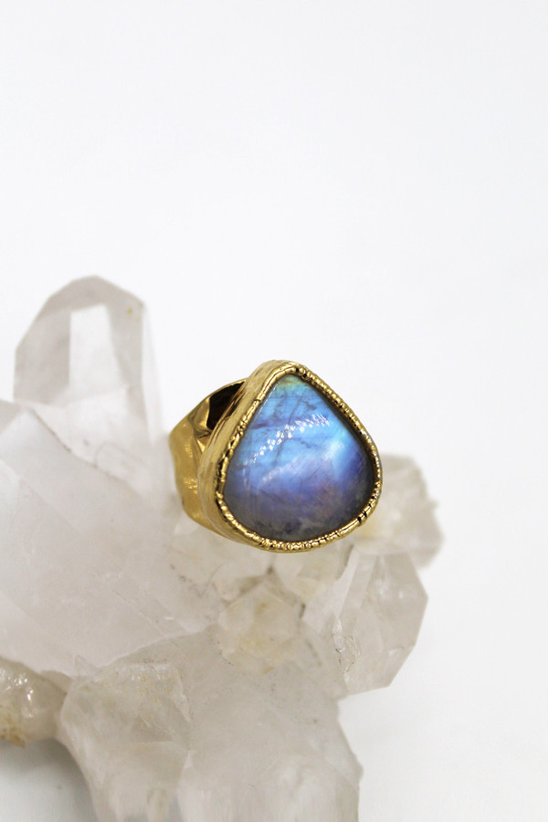 Sheila B Rainbow Moonstone Ring Sheila B Rainbow Moonstone Ring