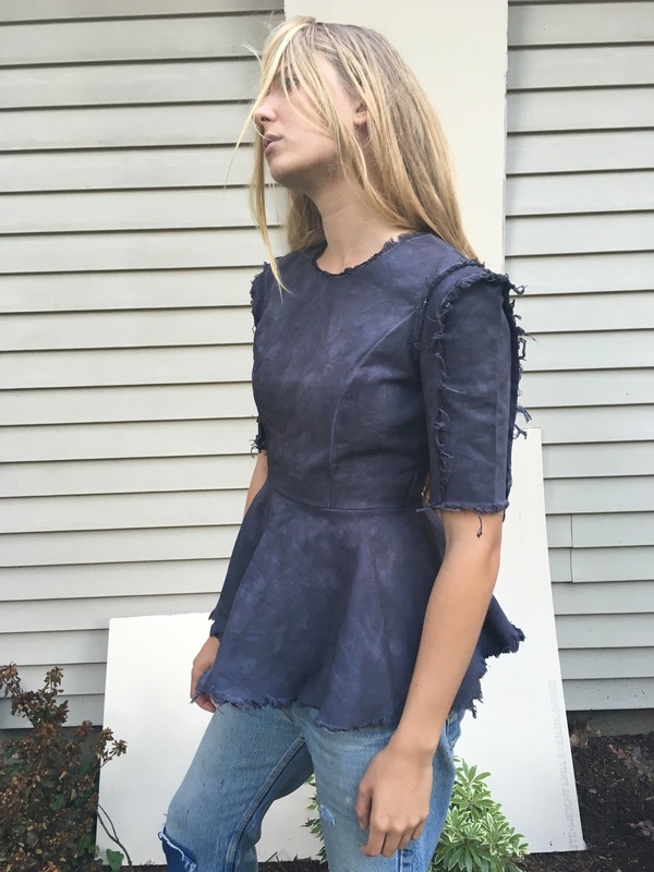 Alexa Stark grey peplum tee Alexa Stark grey peplum tee