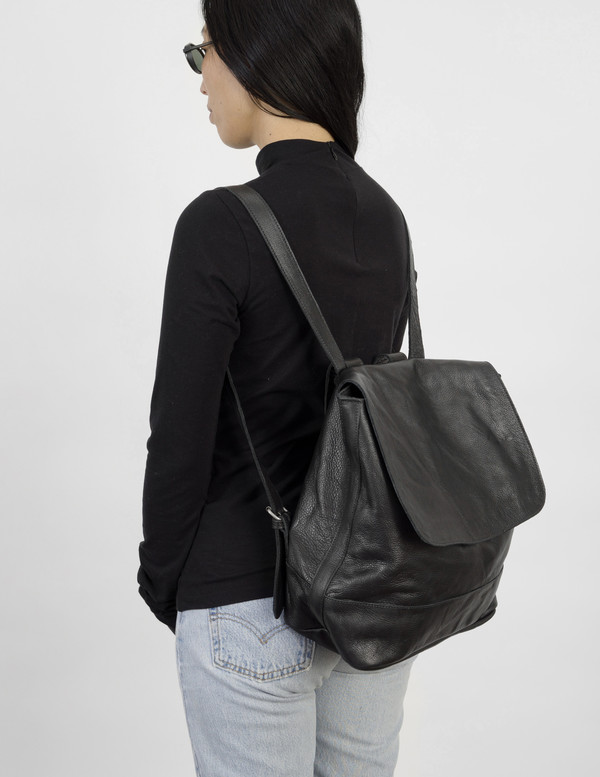 Clyde Leather Room Backpack - Black Clyde Leather Room Backpack - Black