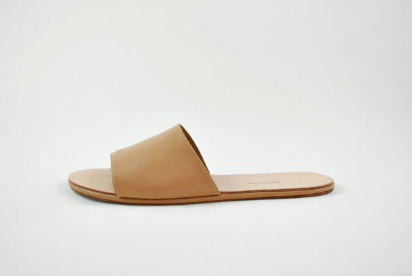 The Palatines Caelum slide sandal - tan leather The Palatines Caelum slide sandal - tan leather