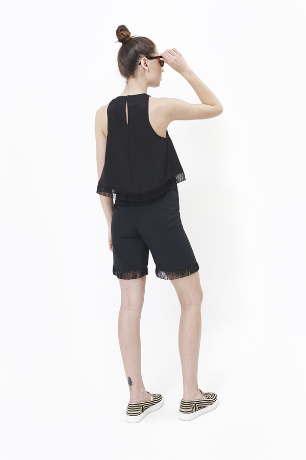 Nanushka Owaq Fringed Crop Top Nanushka Owaq Fringed Crop Top