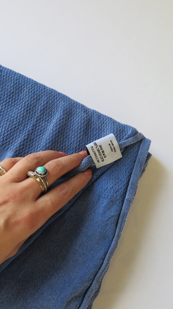 Plaj Portland Stone Washed Towel- Denim Plaj Portland Stone Washed Towel- Denim