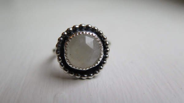 Small round moonstone ring Small round moonstone ring