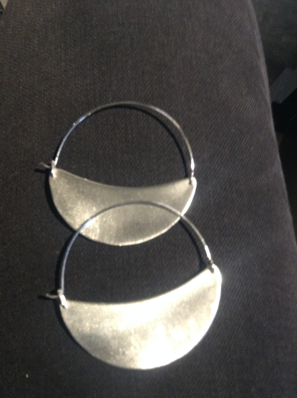 Lila Rice Silver Crescent Hoops Lila Rice Silver Crescent Hoops