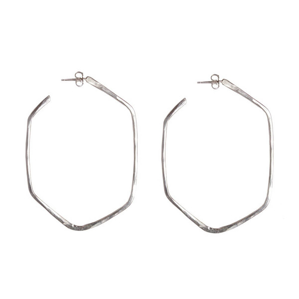 Tiffany Kunz Bold Silver Honeycomb Earrings Tiffany Kunz Bold Silver Honeycomb Earrings