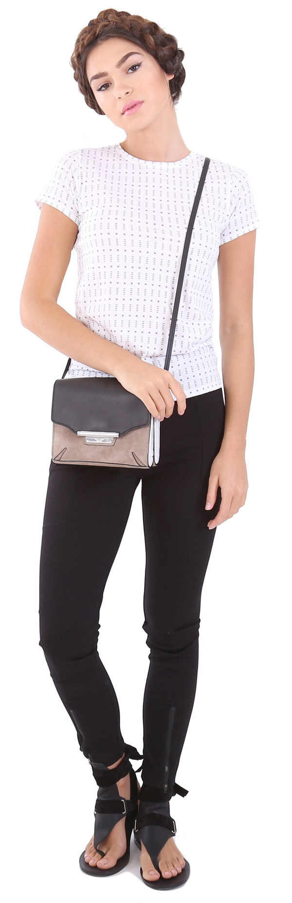 Rag & Bone Base Tee in White Print Rag & Bone Base Tee in White Print