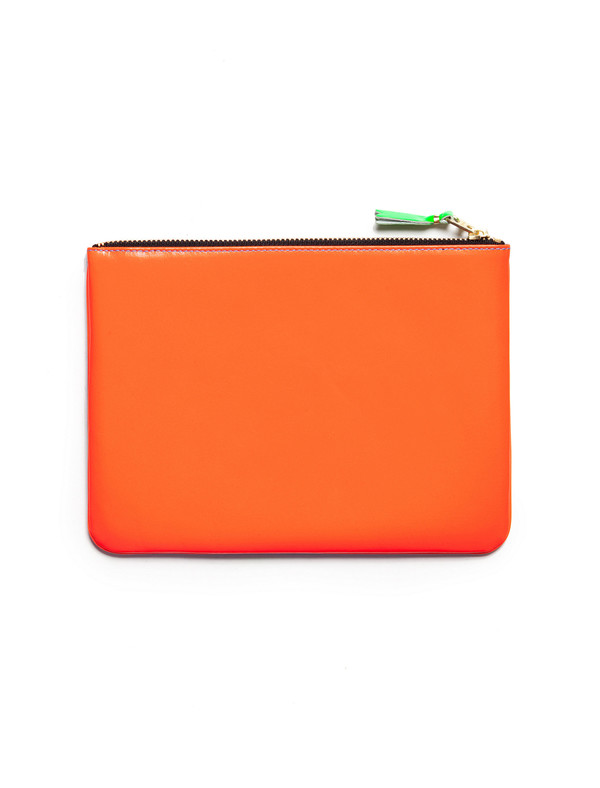 Comme des Garcons Super Fluo Zip Large Wallet - Orange/Blue Comme des Garcons Super Fluo Zip Large Wallet - Orange/Blue
