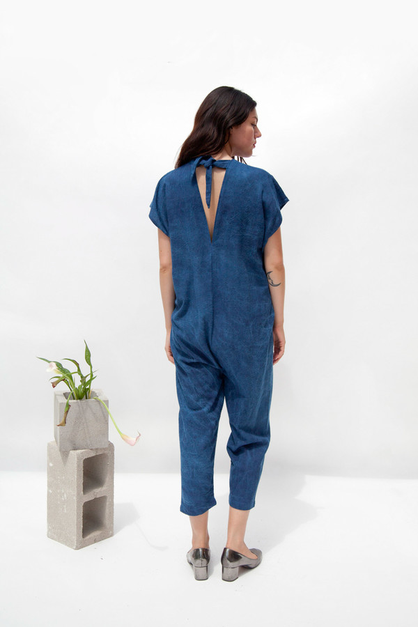 Miranda Bennett Everyday Jumpsuit - Silk Noil in Indigo Miranda Bennett Everyday Jumpsuit - Silk Noil in Indigo