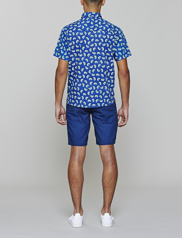 Men's Native Youth Kiwi Print Short-Sleeved Shirt Men's Native Youth Kiwi Print Short-Sleeved Shirt