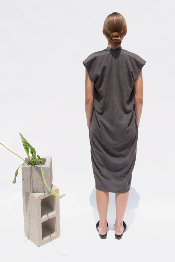 Miranda Bennett Everyday Dress, Silk Noil in Coal Miranda Bennett Everyday Dress, Silk Noil in Coal