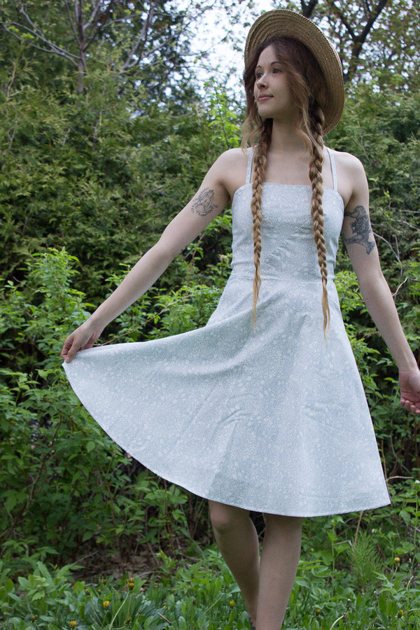 Heidi Martens Elsa Dress - Blue Lace Print Heidi Martens Elsa Dress - Blue Lace Print