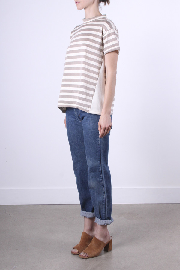 Calder Blake Helen Tee in Earthworks Stripe Calder Blake Helen Tee in Earthworks Stripe