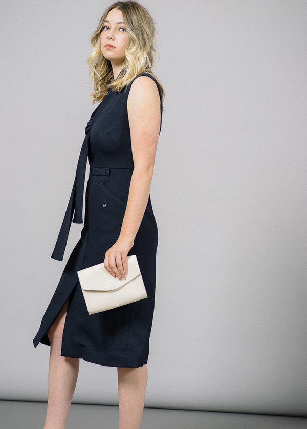 Rachel Comey Gully Skinny Scarf V-Neck Dress Rachel Comey Gully Skinny Scarf V-Neck Dress