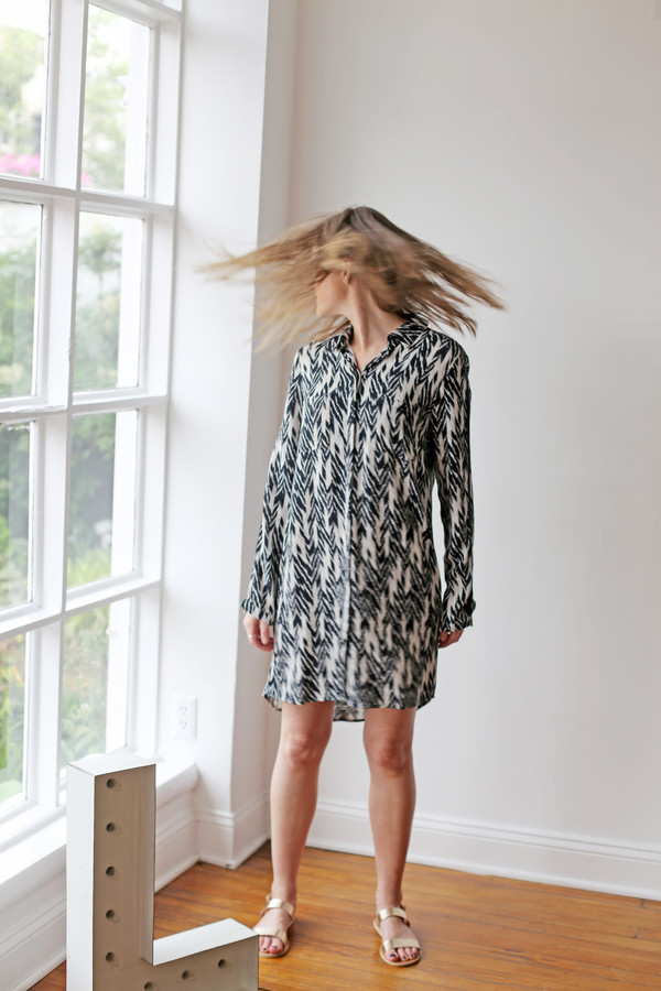 Just Female Ikat Shirt Dress Just Female Ikat Shirt Dress