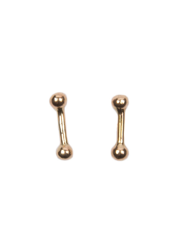 Another Feather Pearl Bar Studs Another Feather Pearl Bar Studs