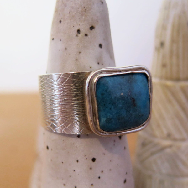Sterling Silver Square Turquoise Ring Sterling Silver Square Turquoise Ring