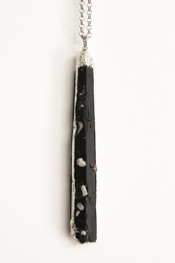 Sheila B Black Selenite Necklace Sheila B Black Selenite Necklace