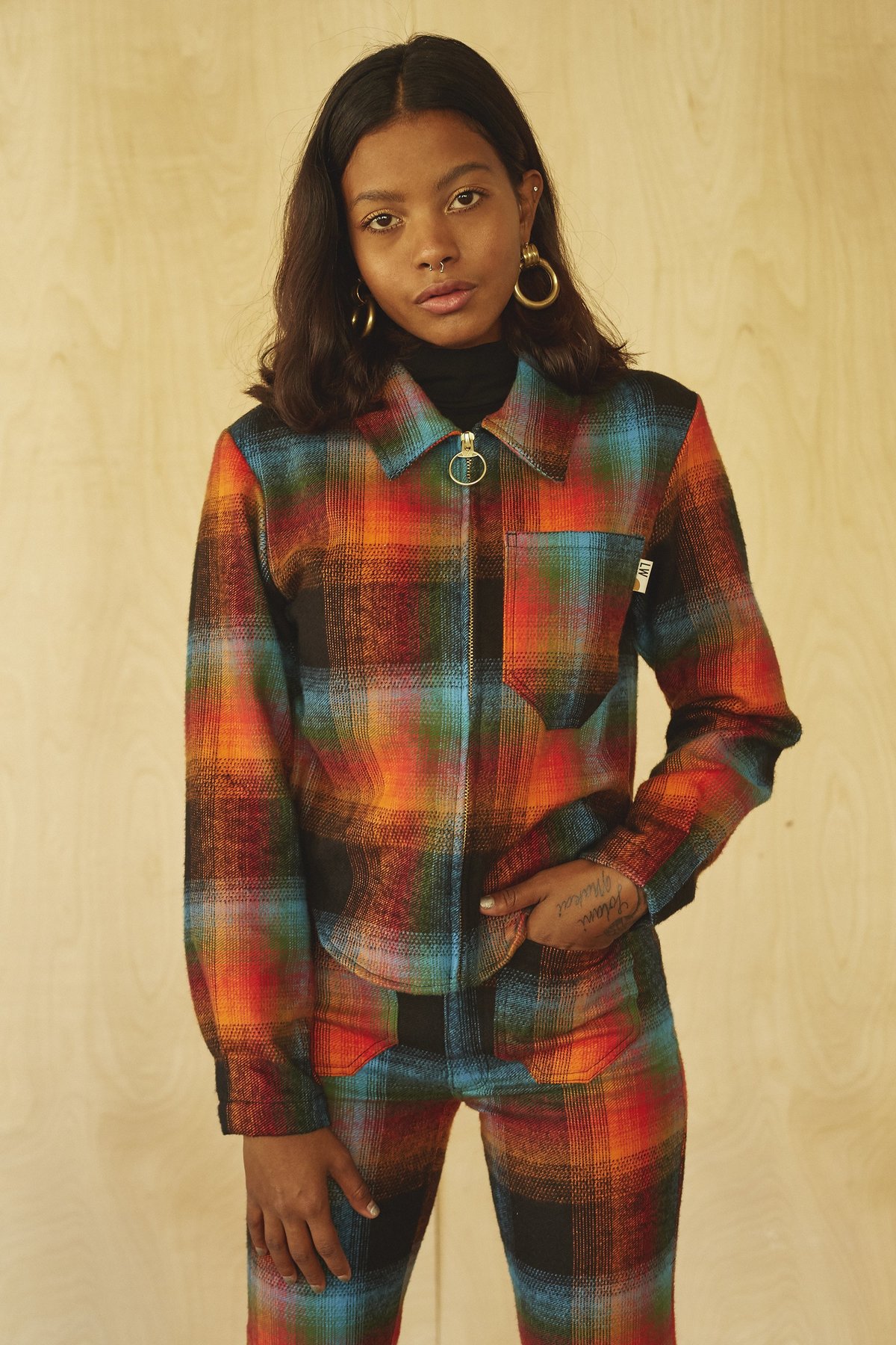rainbow checkered jacket