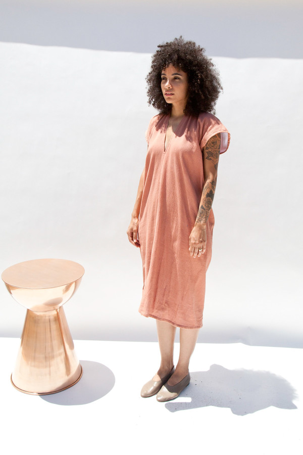Miranda Bennett Everyday Dress, Lined Cotton Gauze in Noon Miranda Bennett Everyday Dress, Lined Cotton Gauze in Noon