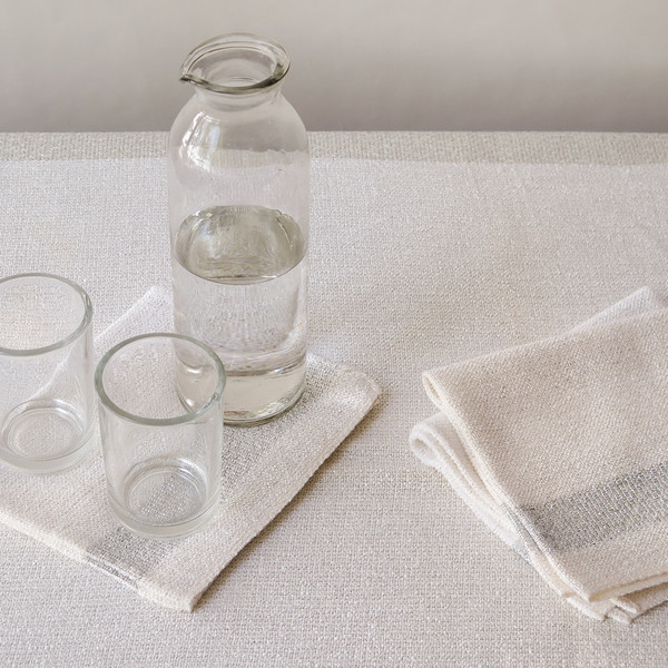 Erica Tanov silver-striped napkins Erica Tanov silver-striped napkins