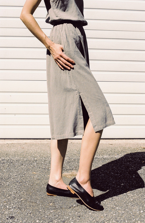 Black Crane Slit Wide Culotte - grey Black Crane Slit Wide Culotte - grey