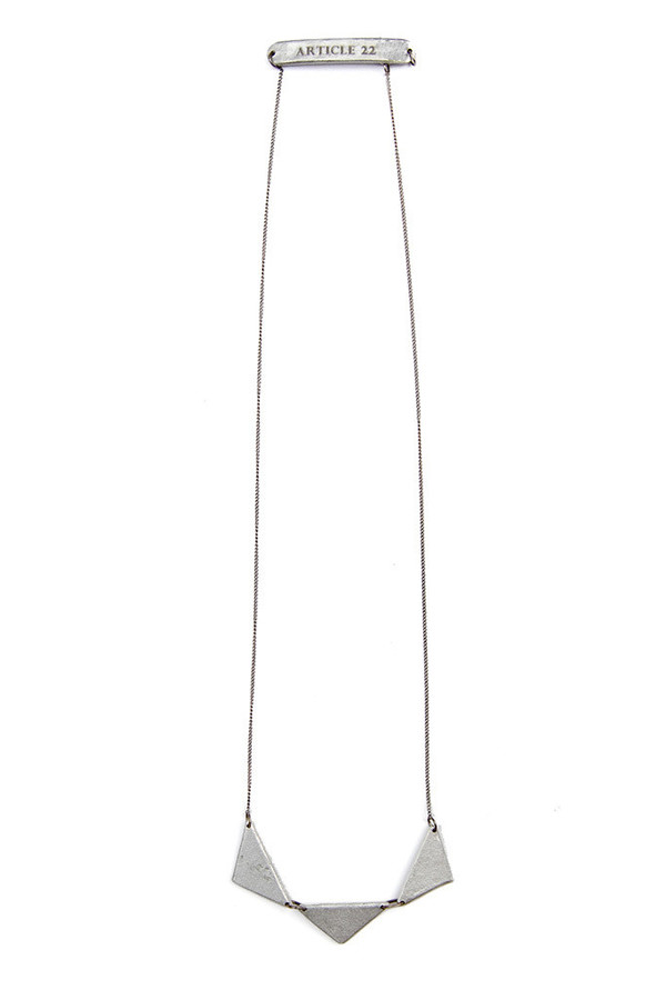 Article 22 Peacebomb Triple Triangle Necklace Article 22 Peacebomb Triple Triangle Necklace