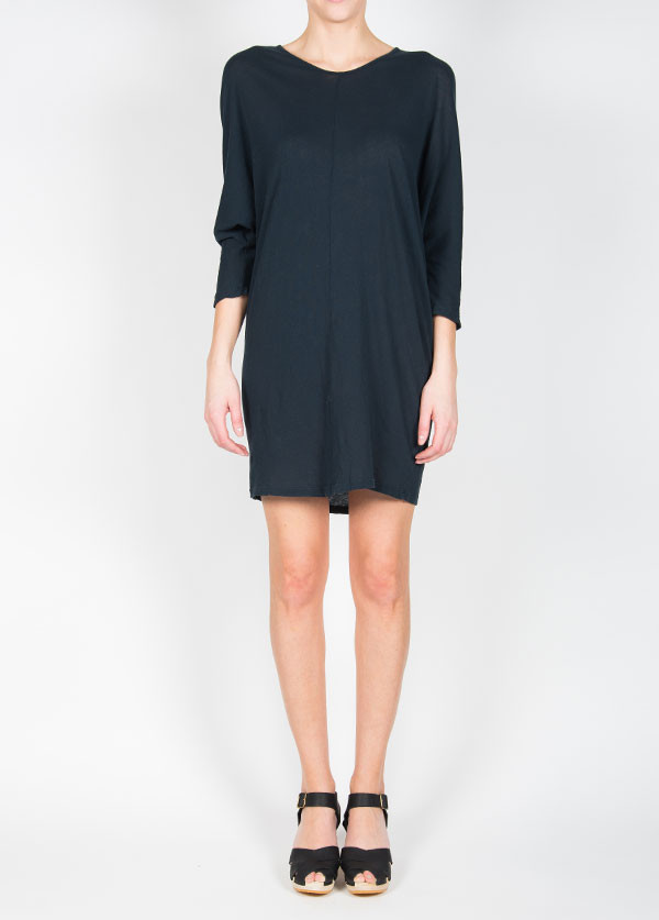 Black Crane Wide Dress in Grey Black Black Crane Wide Dress in Grey Black
