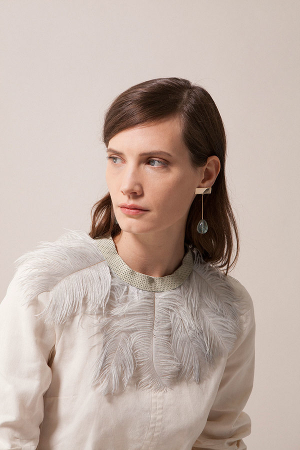 Kathleen Whitaker Moss Aquamarine Drop Earrings Kathleen Whitaker Moss Aquamarine Drop Earrings