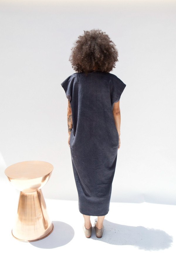 Miranda Bennett In-Stock: Everyday Dress, Oversized, Silk Noil in Coal Miranda Bennett In-Stock: Everyday Dress, Oversized, Silk Noil in Coal