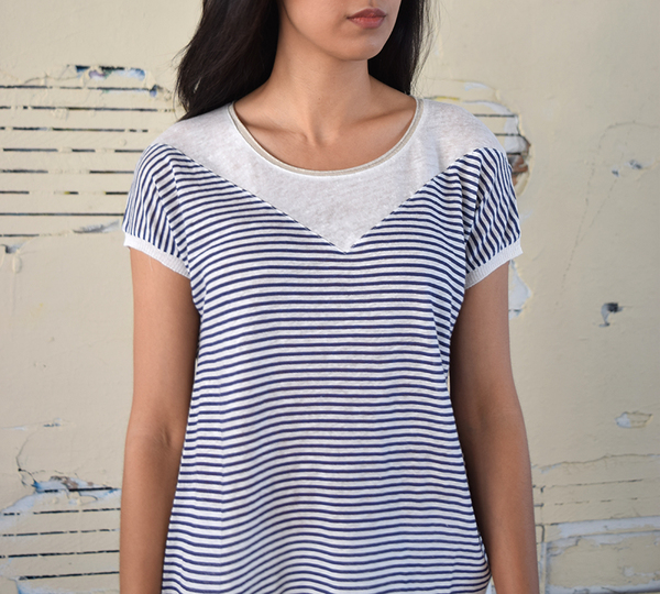 Yerse Striped V Tee Yerse Striped V Tee