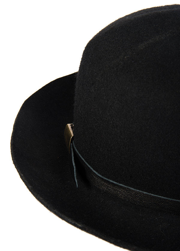 Men's Brookes Boswell Millinery - Optimo in Black Wool Felt Men's Brookes Boswell Millinery - Optimo in Black Wool Felt